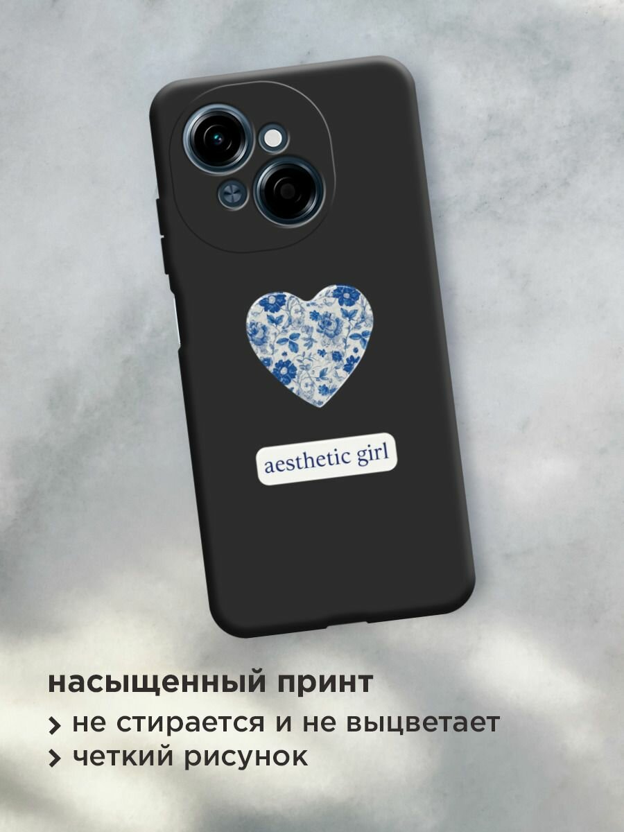 Чехол на Tecno Spark Go 1/Tecno POP 9 / Техно Спарк Го 1/Техно ПОП 9 с принтом "Aesthetic girl 2" — фото 1