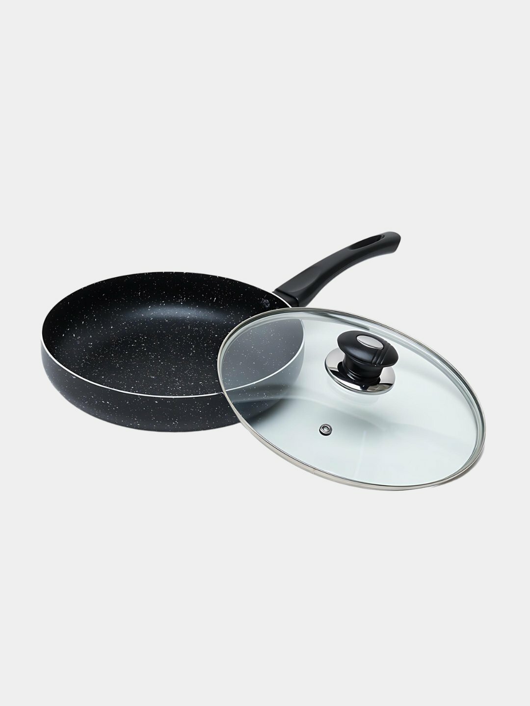Сковорода с крышкой, гранитное покрытие, 24, 26, 28 cм, немецкая сталь