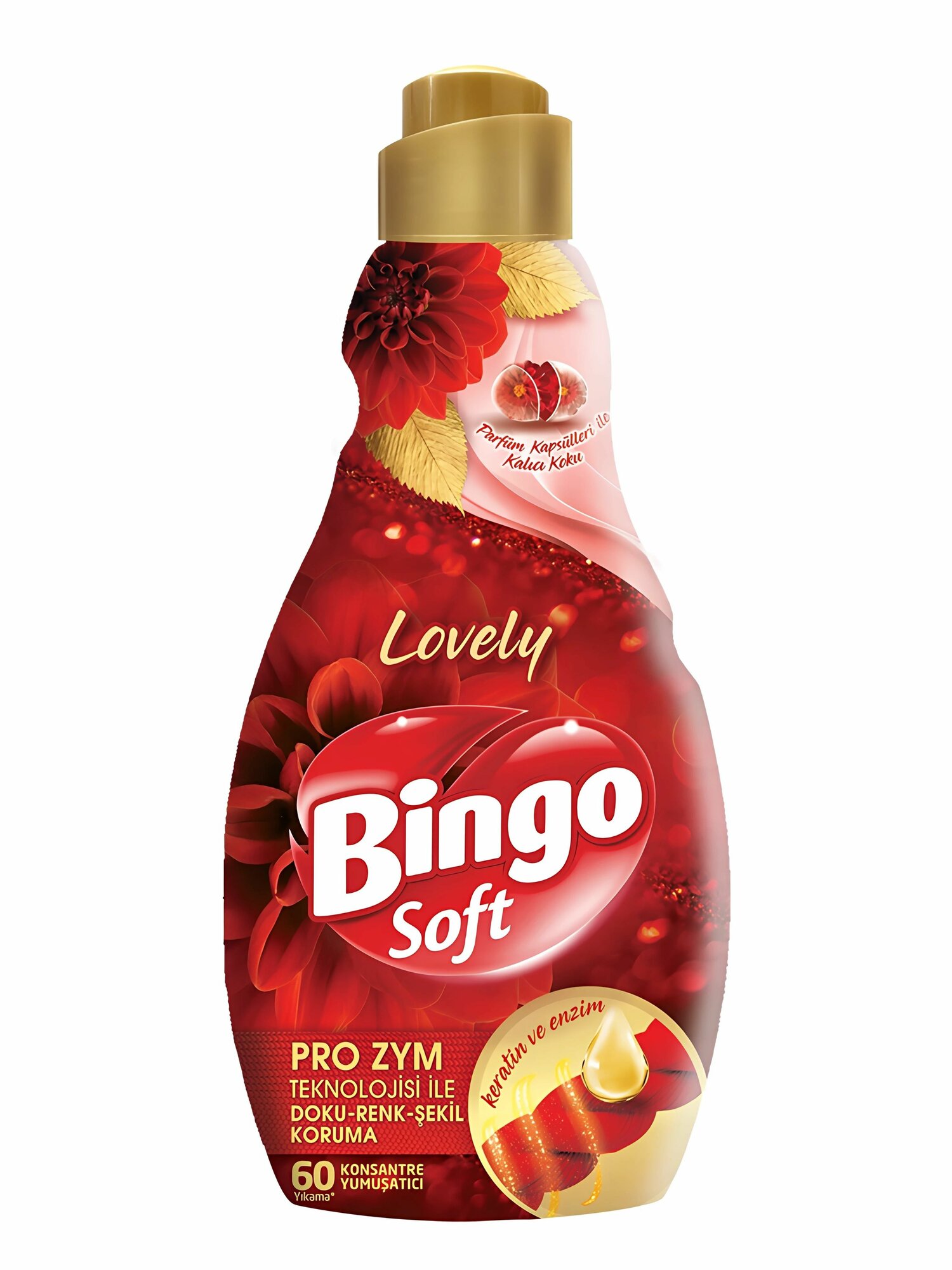Концентрированный кондиционер для белья Bingo Soft Lovely (Роза) 1440 мл