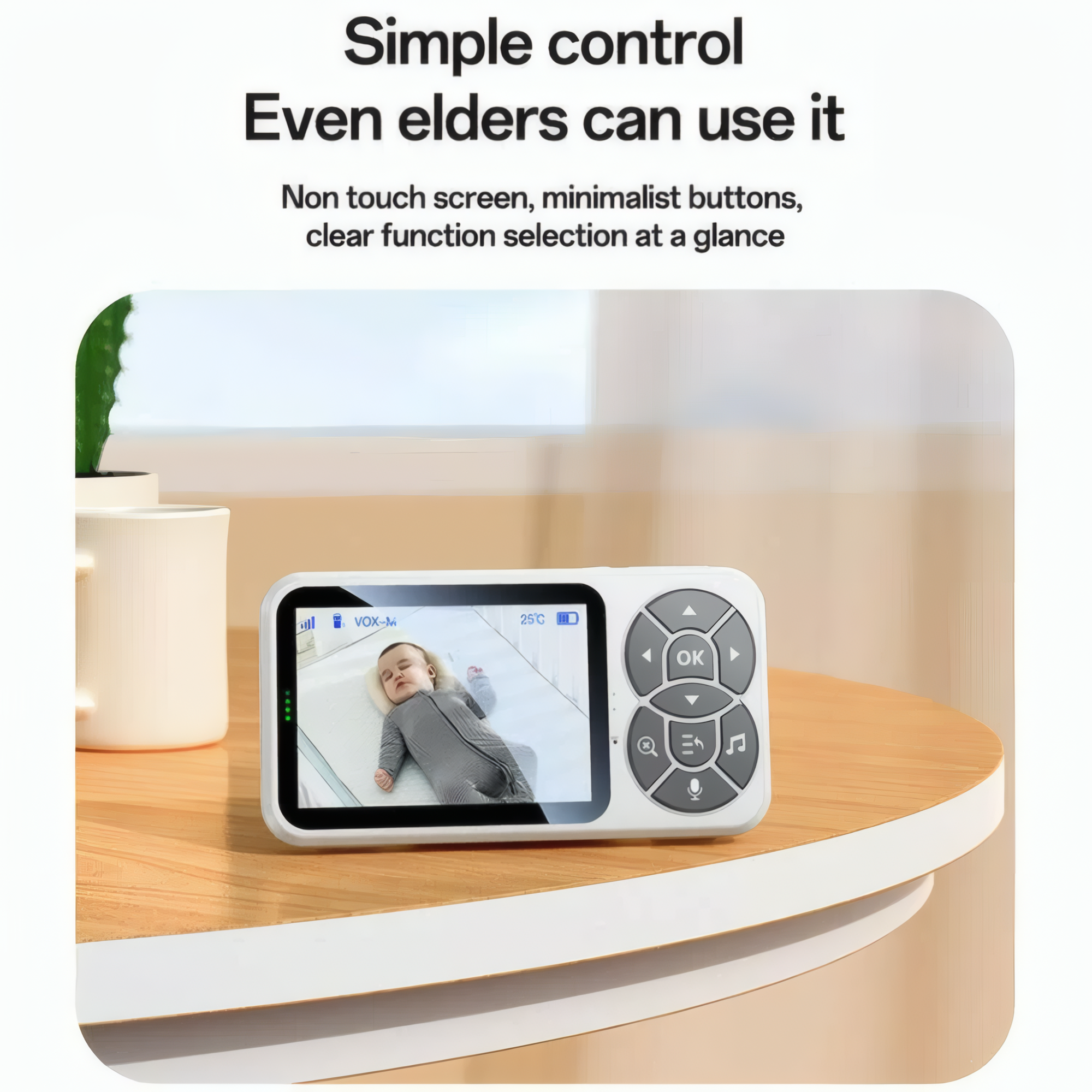 Видеоняня Yesido KM26, экран 3,5", камера 1 Мп, 2.4G, ИК 0–5 м — фото 1