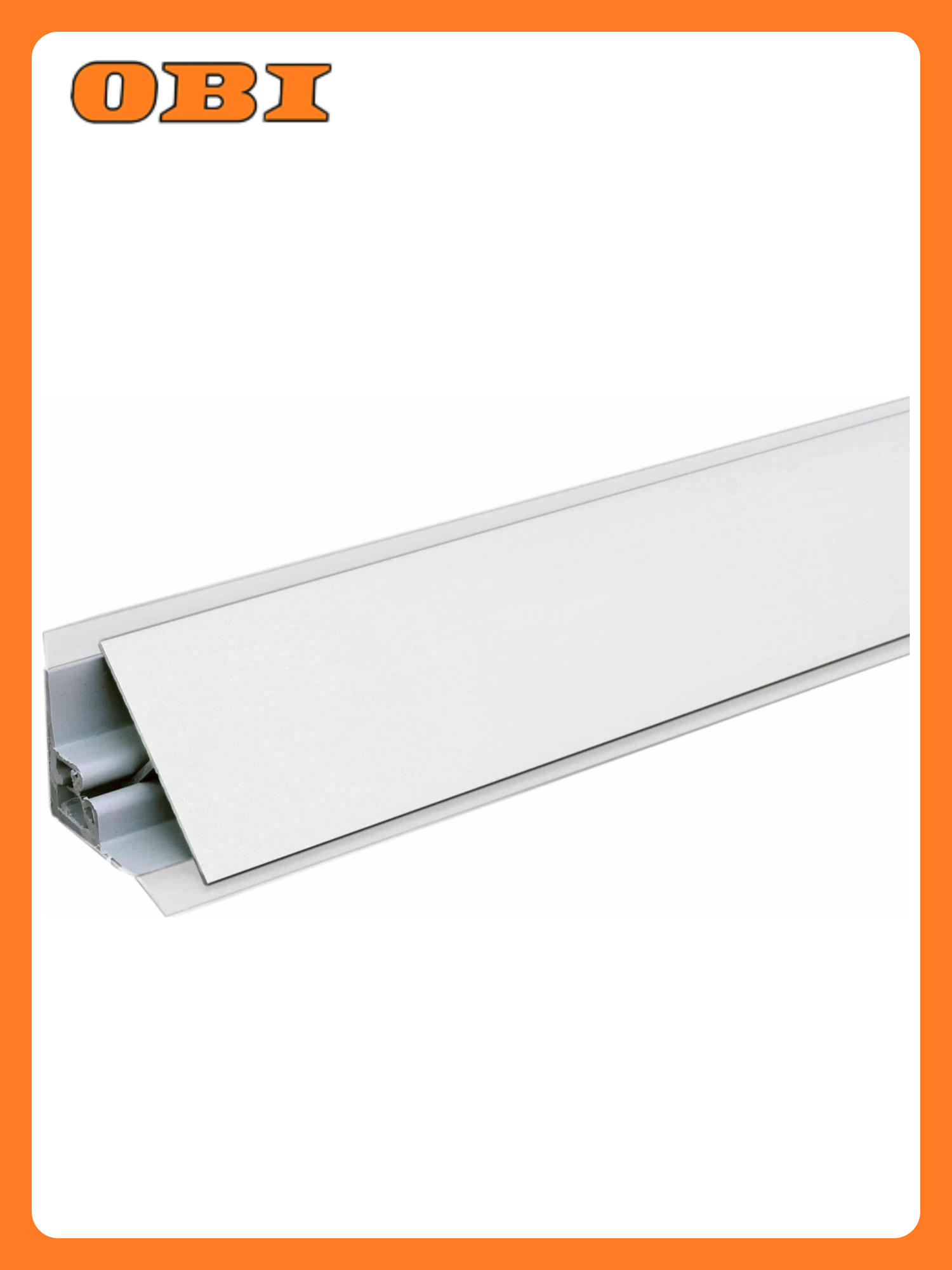 Плинтус для столешницы Плато алюминий матовый серебристый 3050 мм