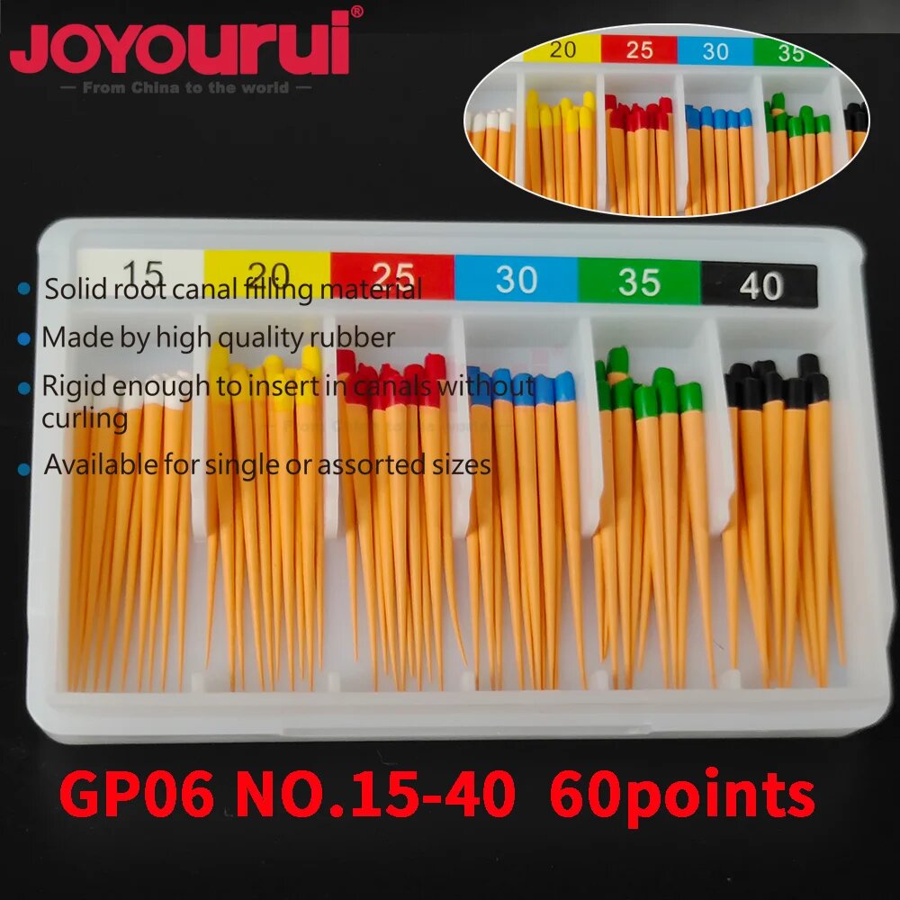 JOYOURUI Эндодонтические конусные файлы SX-F3 NITI 15-40 шт. GP06-NO.15-40