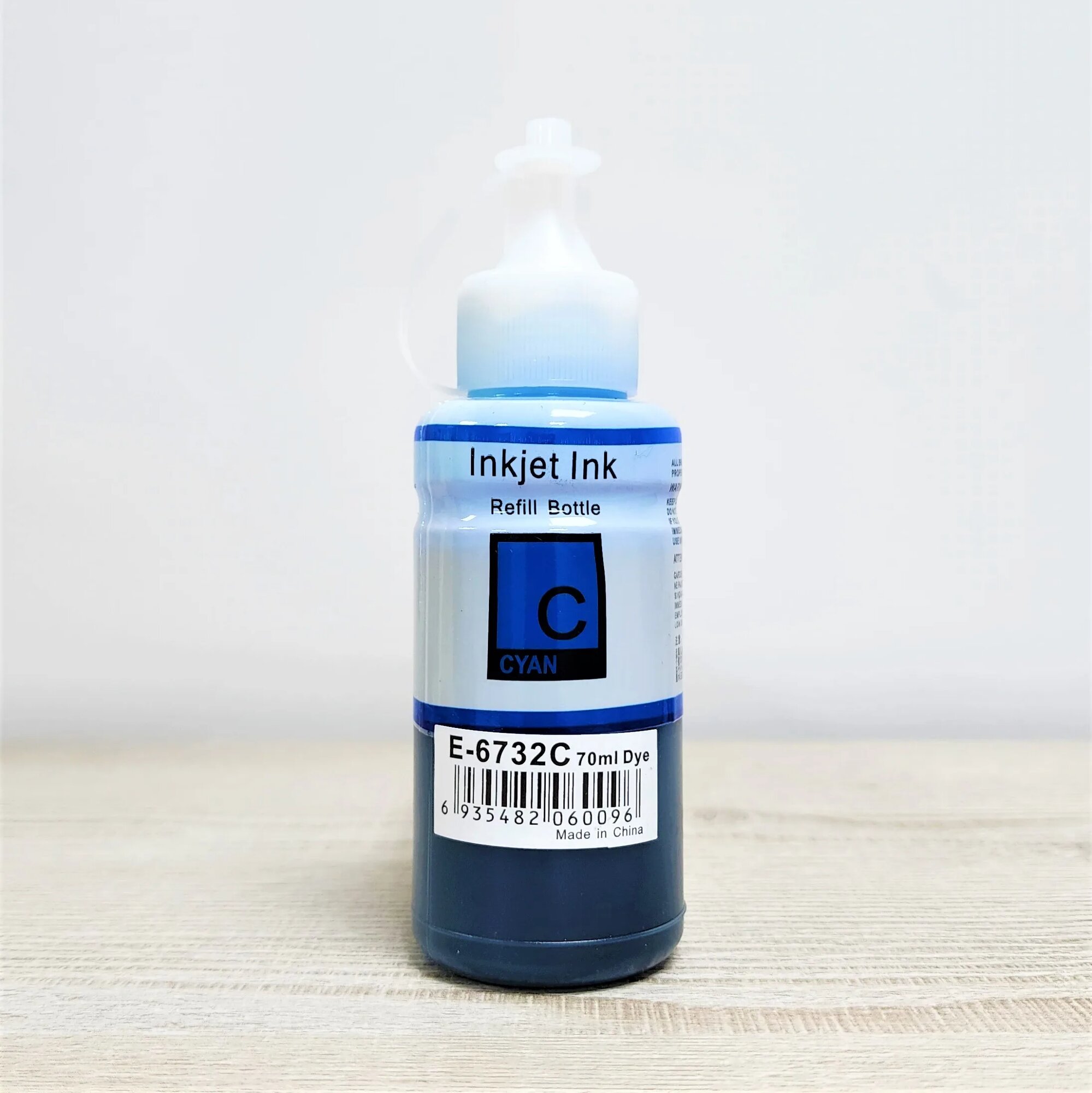 Epson E‑673 (C) Cyan (синий) чернила 70 мл (в бутылке). Совместимы с принтерами Epson серий EcoTank: L800, L805, L810, L850, L1800 и другими.