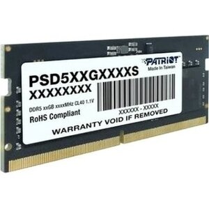 Оперативная память Patriot Память DDR5 16Gb 5600MHz Patriot PSD516G560081S Signature RTL PC5-44800 CL46 SO-DIMM ECC 288-pin 1.1В single rank Ret
