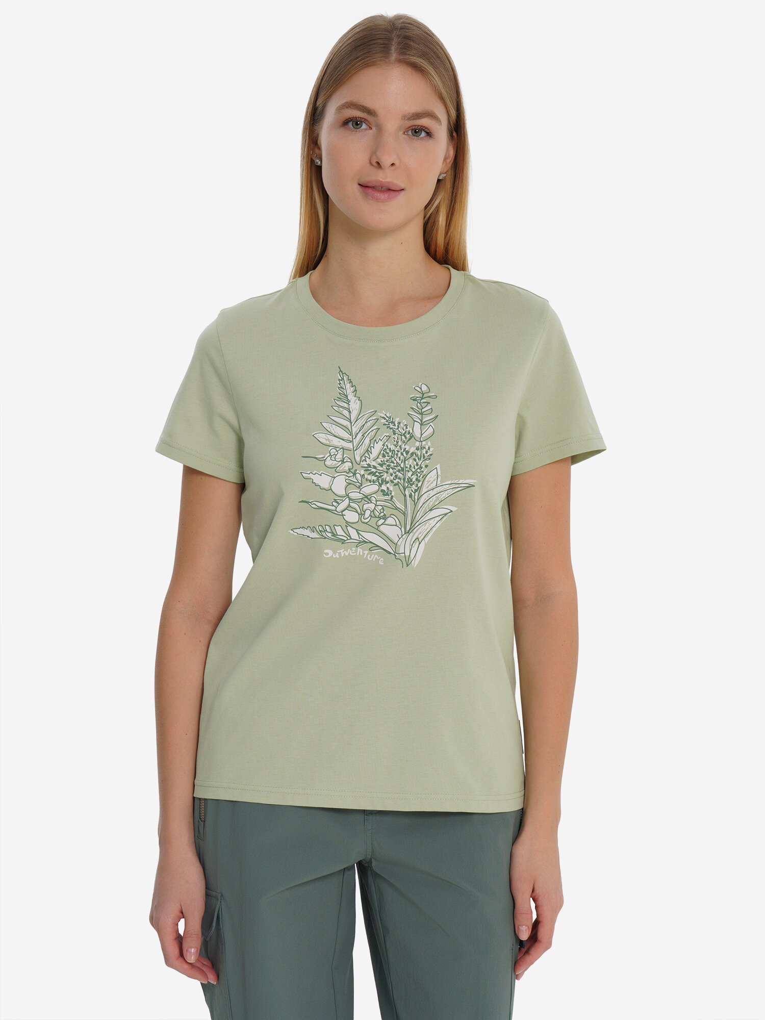 Футболка OUTVENTURE, размер 50-52, светло-зеленый — фото 1