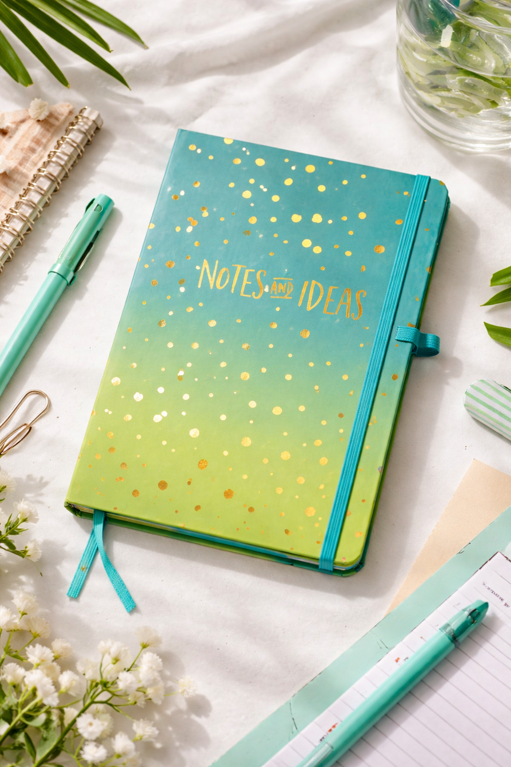 Блокнот A5, 100 листов, бумага 80 г/м², обложка жесткая, листы в клетку