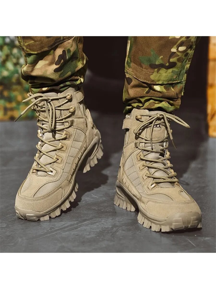 Ботинки берцы, размер 46, бежевый — фото 1