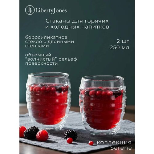 фото Стакан 250 мл serene с двойными стенками набор из 2 шт liberty jones lj0000269