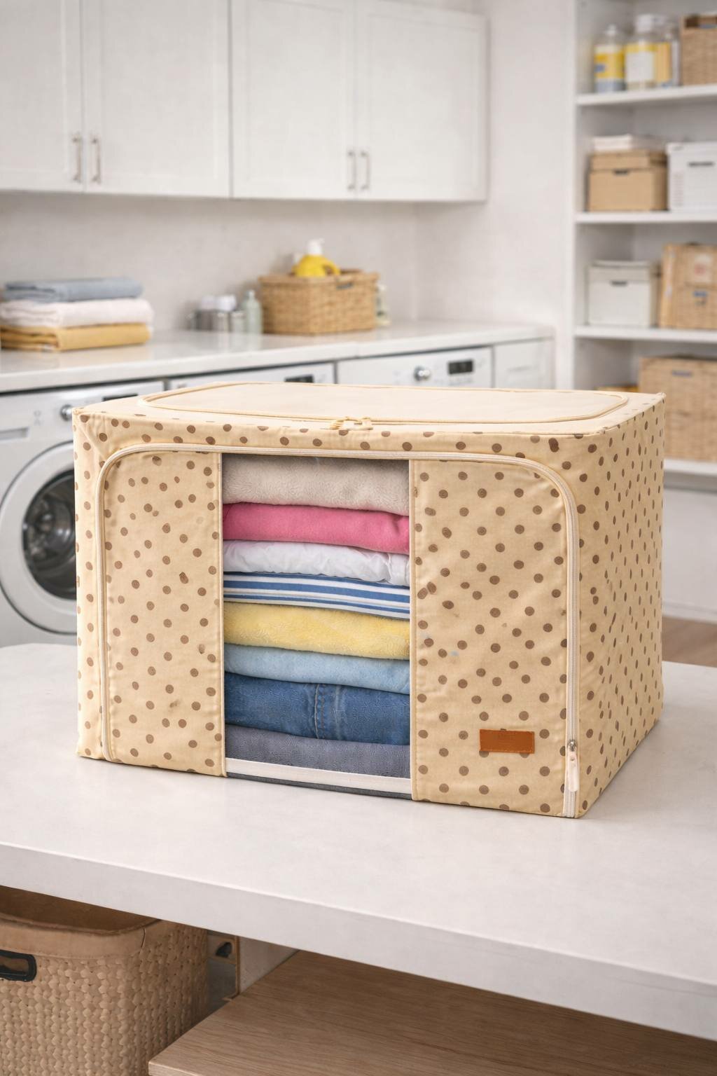 Тканевый органайзер для хранения одежды Практичный и вместительный короб-органайзер