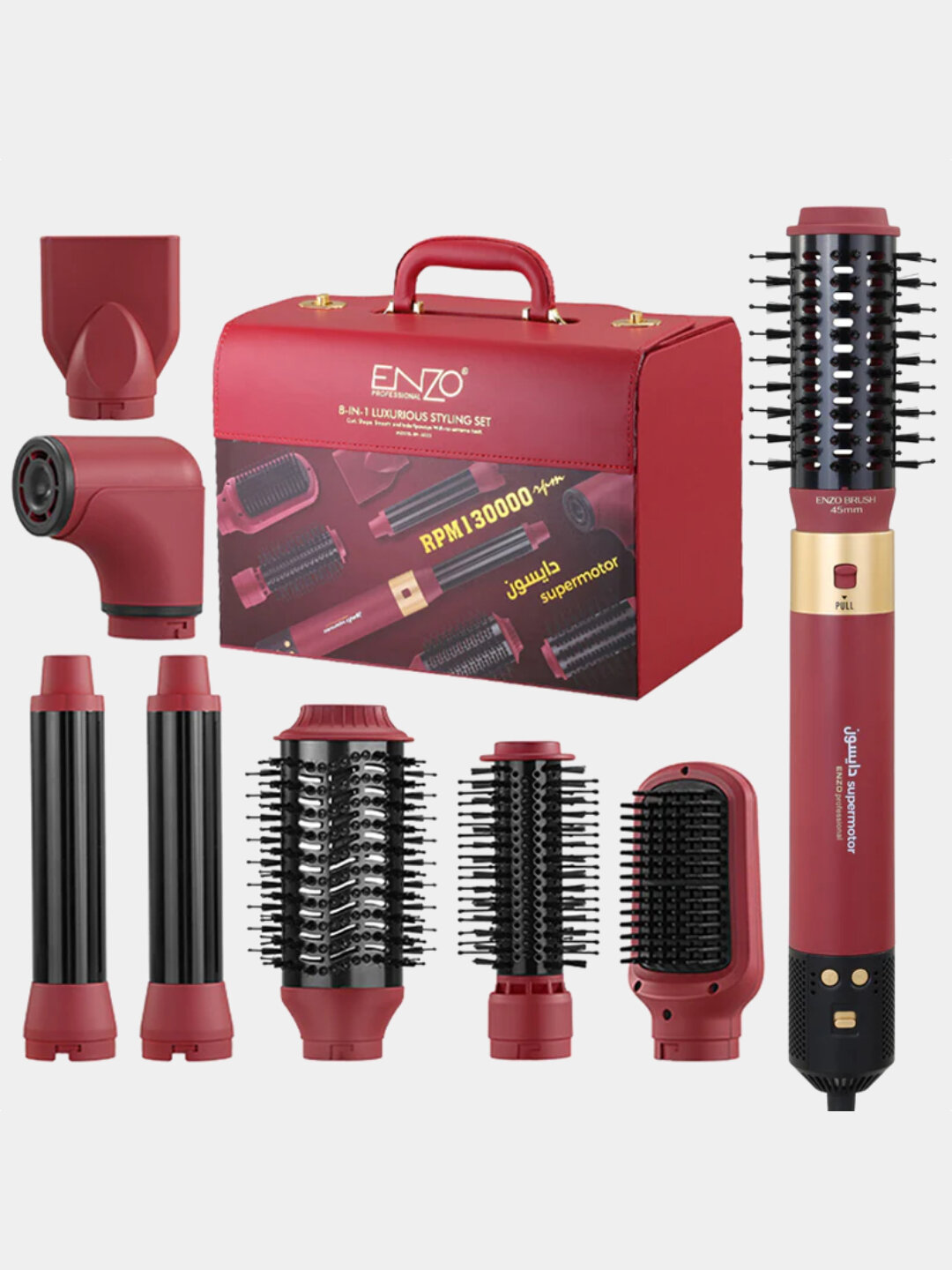 Профессиональный фен стайлер для волос Enzo-6223 , 8в1, 1500вт, Air Styler