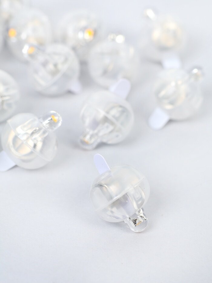 Светодиод для воздушного шара, круглый, жёлтый, набор 20 штук