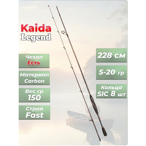 Спиннинг штекерный Legend Kaida тест 5-20 гр длина 228 см