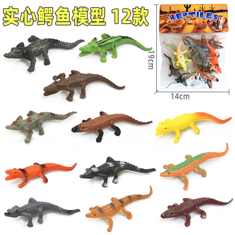 Набор мягких резиновых крокодилов для детей, 12 моделей