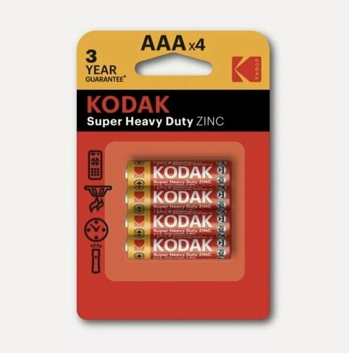 Изображение товара Батарейка AAA R03 (Kodak) (4шт.) SUPER HEAVY DUTY