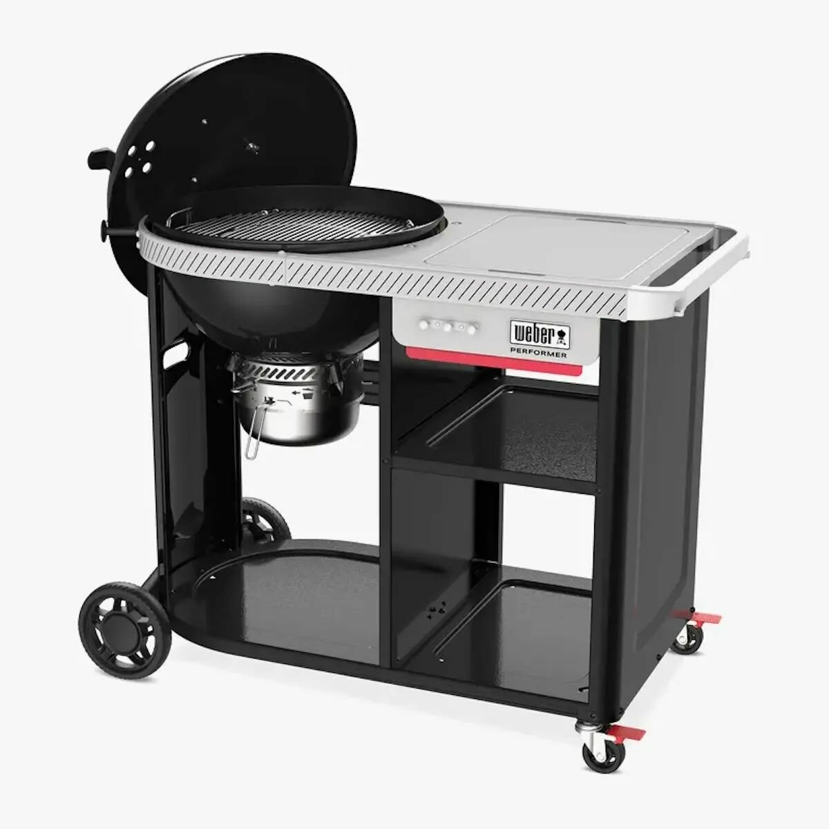 Угольный гриль Weber "Performer Premium", стационарный, 57см, чёрный — фото 1