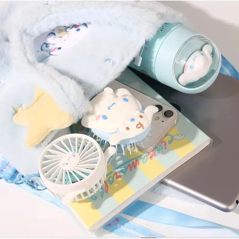 Сумка Cinnamoroll для девочек, плюшевая, с брелоком-звездой и ремнем — фото 1