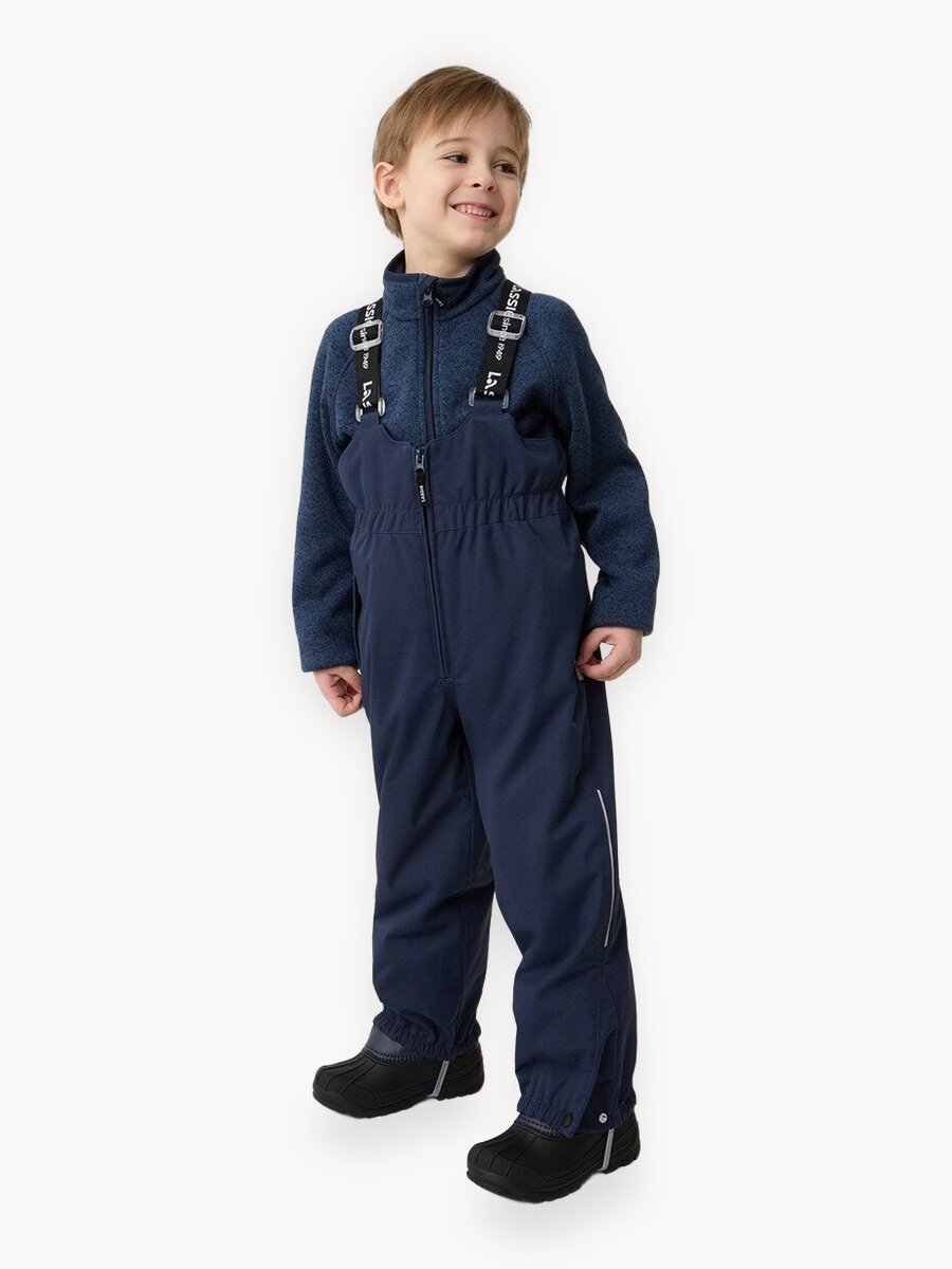 Полукомбинезон утеплённый Lassie Aune, размер 104, , синий