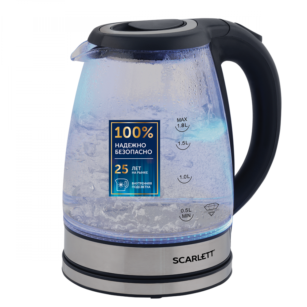 Чайник электрический Scarlett SC-EK27G88 черный