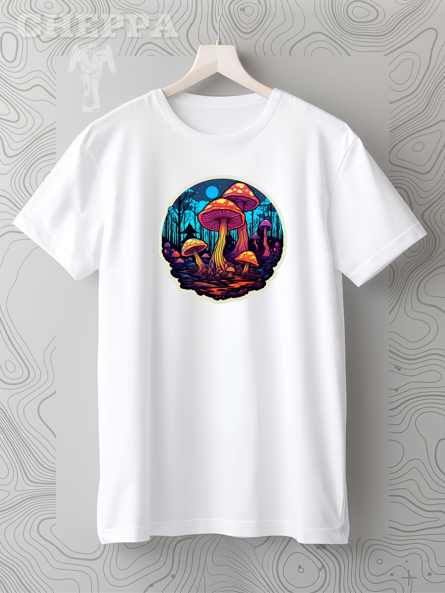 Футболка спортивная CHEPPA Неон Арт Неоновые грибы