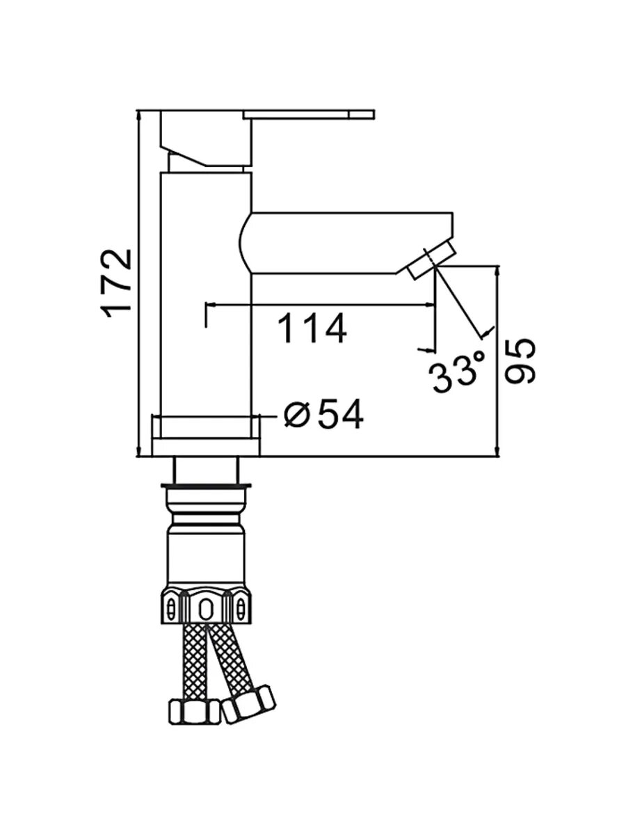 Смеситель для раковины FRAP F10801 — фото 1