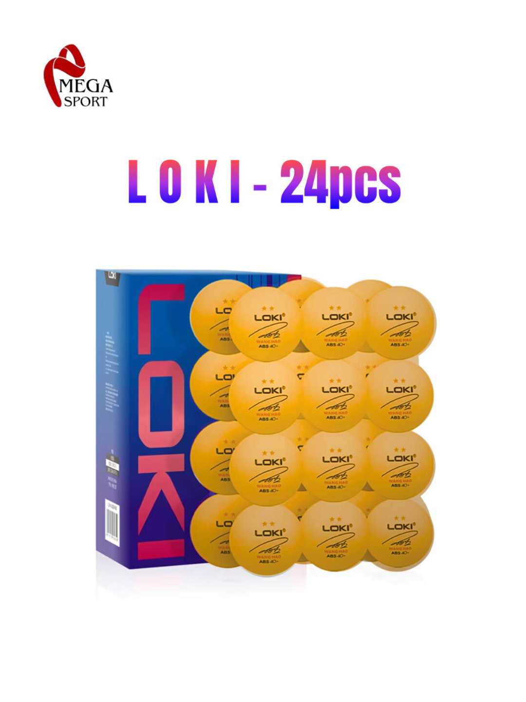 Набор шариков для настольного тенниса "LOKI", 24шт, диаметр 40мм