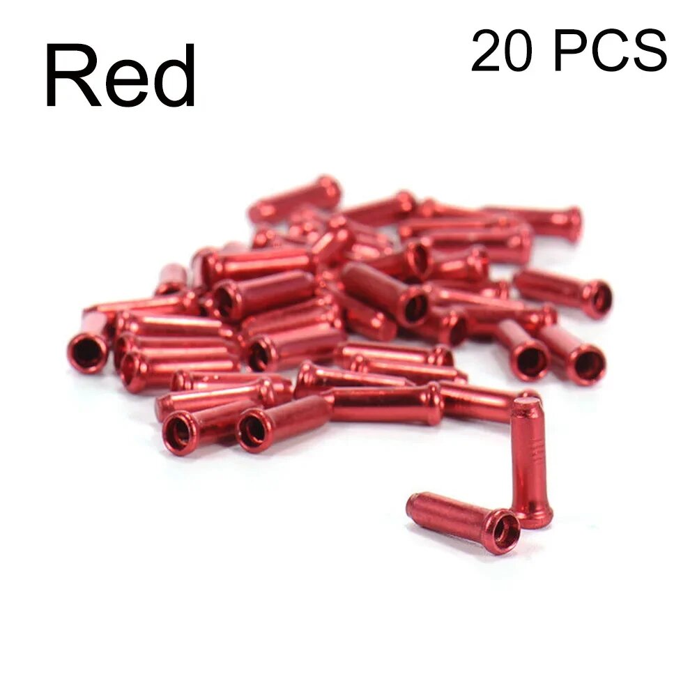 Наконечники тросов для велосипеда из алюминиевого сплава черные красные синие зеленые 10 шт Красный 0.3cm red