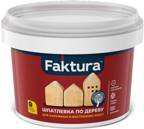 Шпатлевка по Дереву Faktura 0.8кг Сосна Акриловая для Наружных и Внутренних Работ / Фактура*