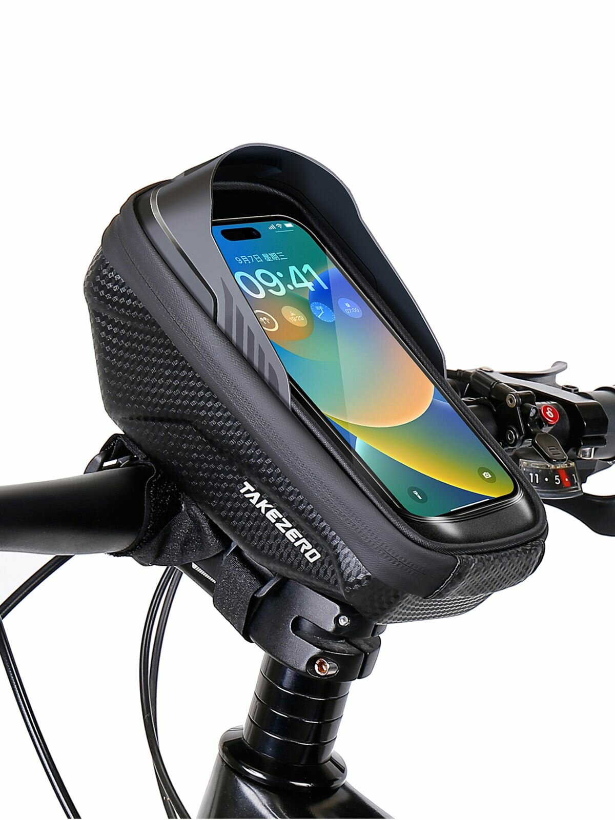 Велосумка на руль велосипеда объем 1 л，Сумка для мобильного телефона с твердой оболочкой на передней балке велосипеда