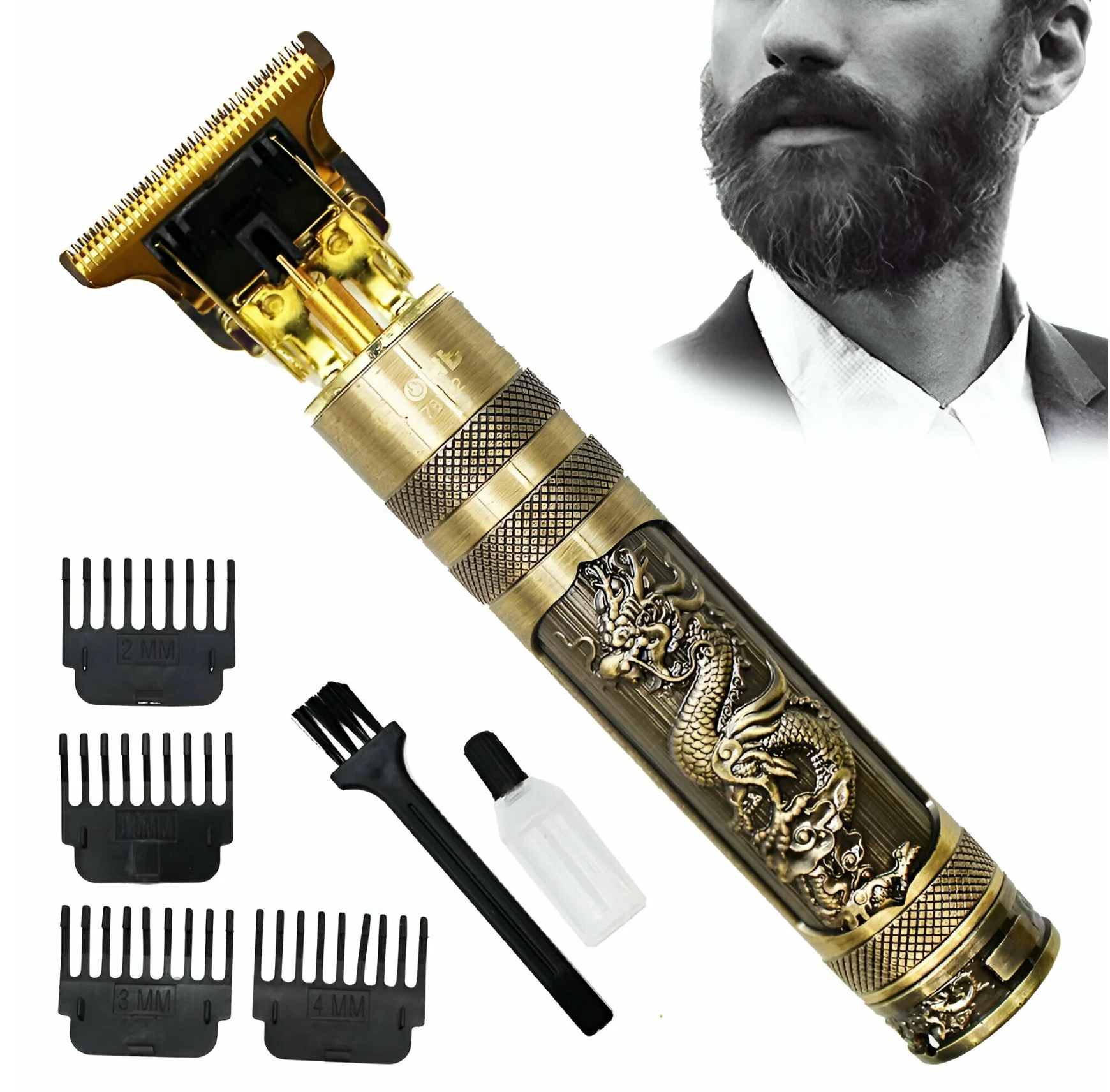 Триммер электрический для бороды и усов Дракон машинка для стрижки волос