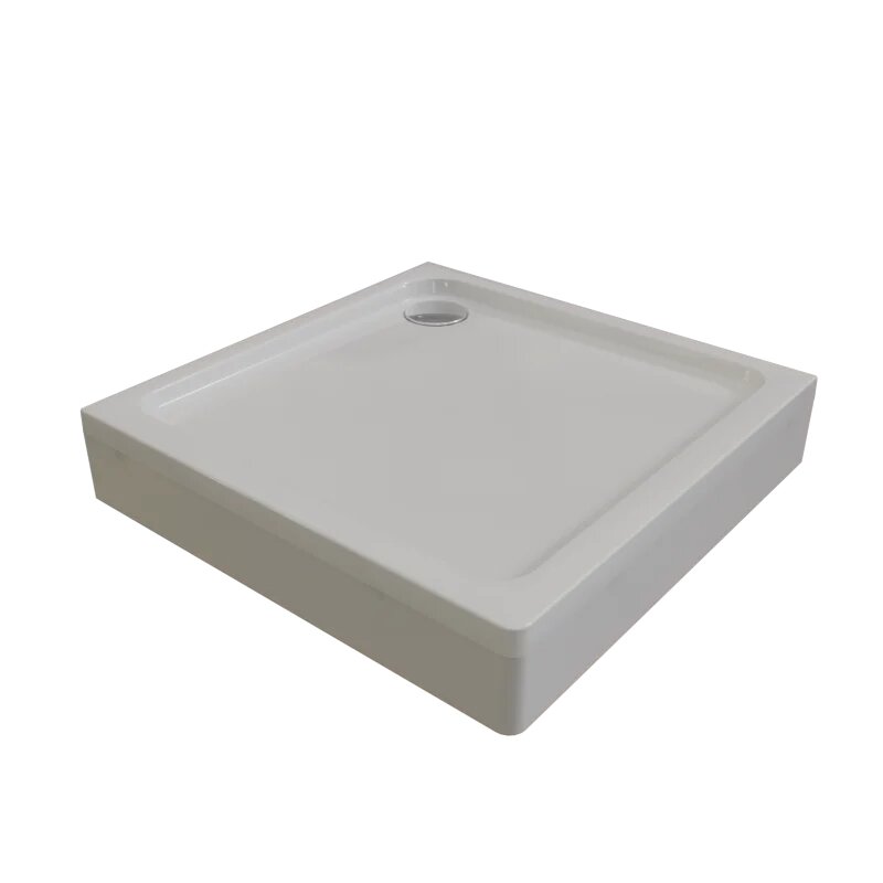 Поддон для душа Radomir Берген SQ 90х90 см слив хром