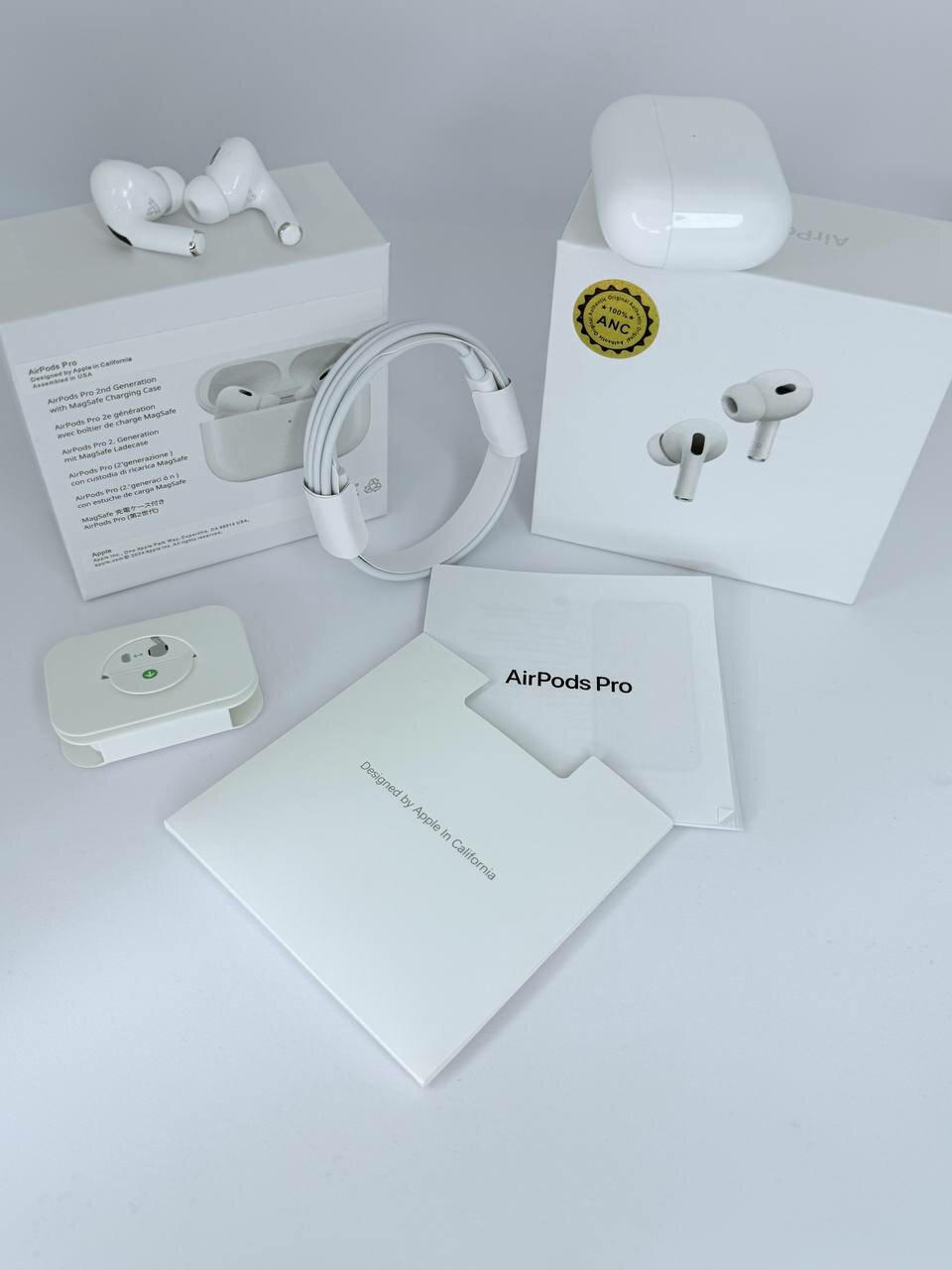 Наушники AirPods Pro 2 ANC, беспроводные, сенсорное управление, белый