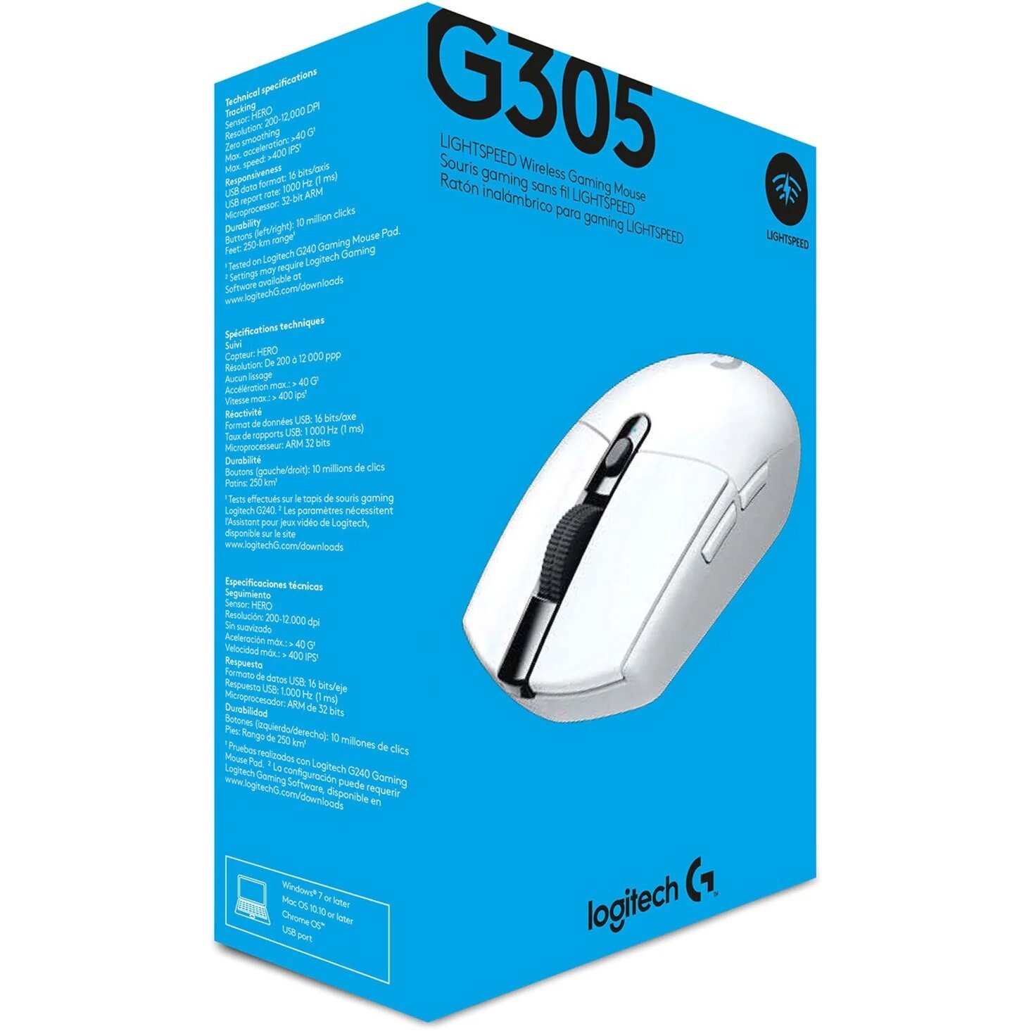 Мышь LOGITECH G305 LIGHTSPEED Wireless Gaming Mouse - WHITE - EER — фото 1