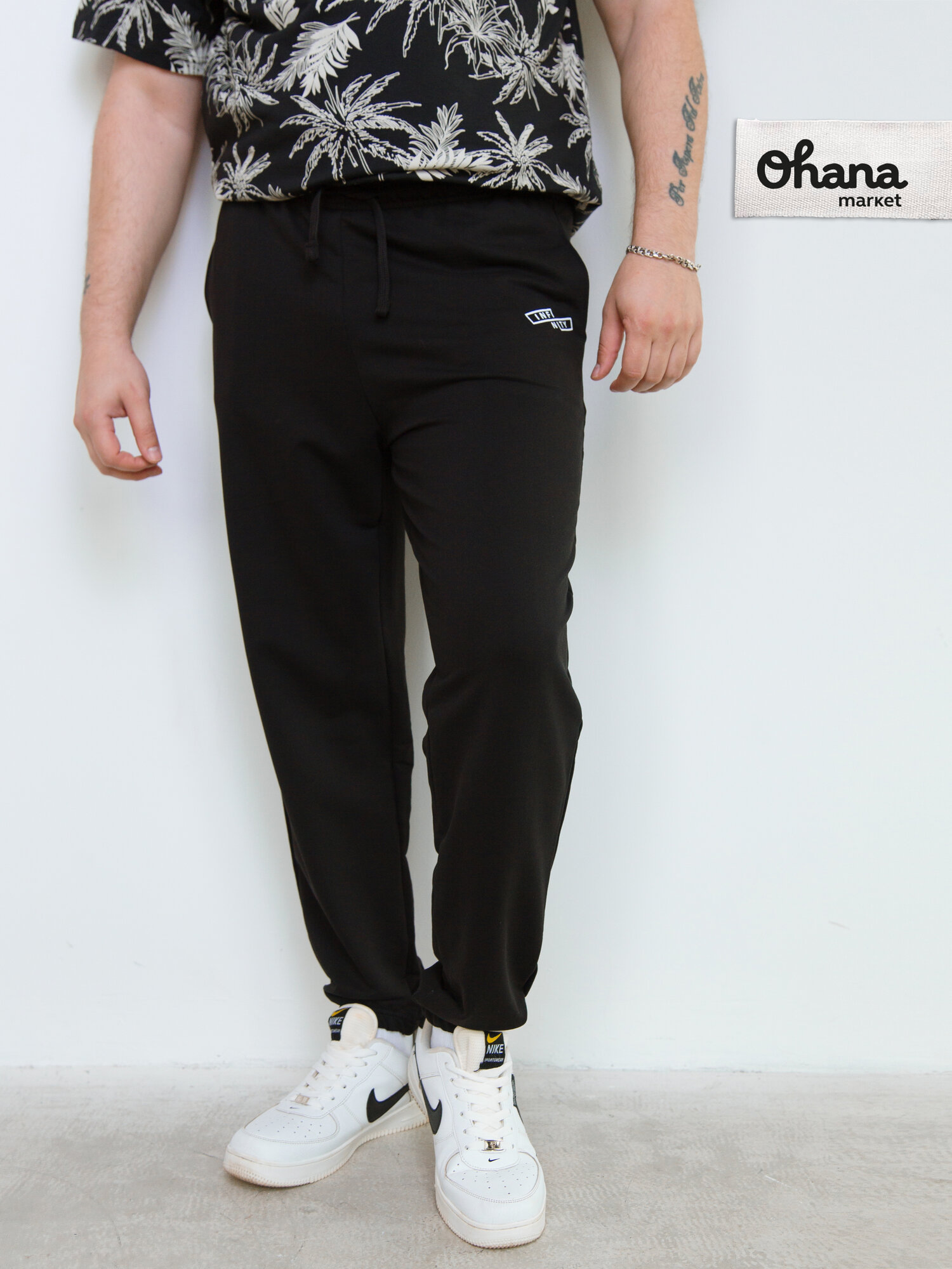 Брюки спортивные Ohana market большого размера размер 62 черный