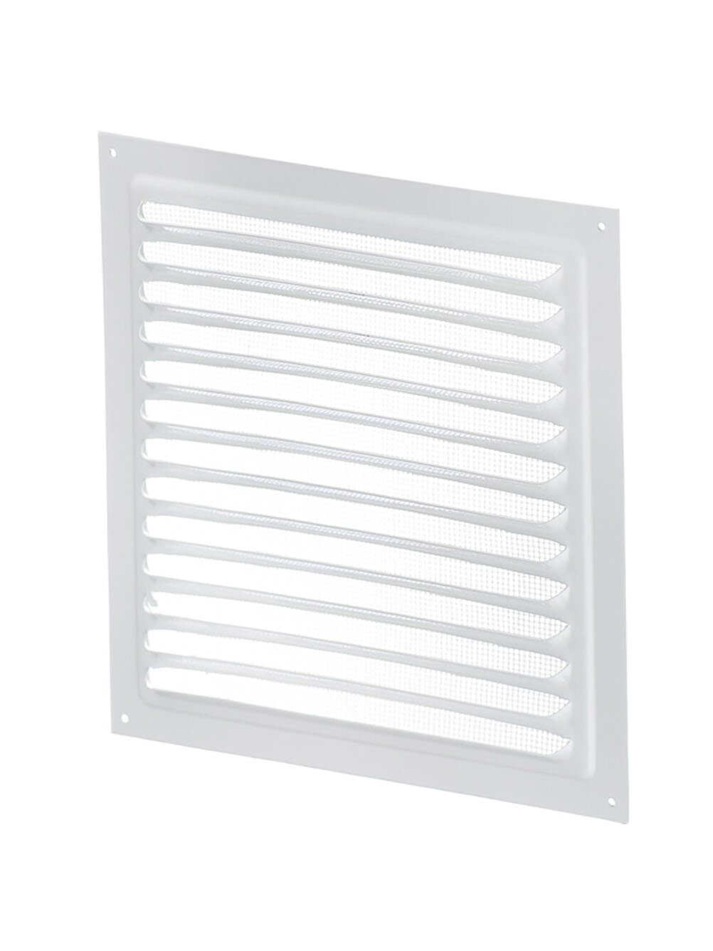 Решетка вентиляционная стальная 250х250 мм с сеткой белая