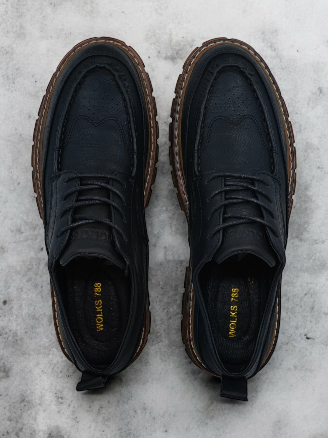 Лоферы  Туфли мужские Solid Step, из экокожи, водонепроницаемые, размер 38 39 40 41 42 43, Шоколадный — фото 1