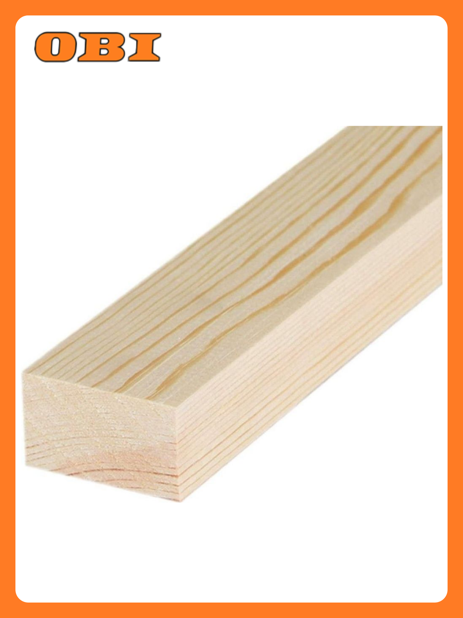 Брусок илимлесхоз сухой строганный цельный из массива сосны 1000x40x20мм бежевый