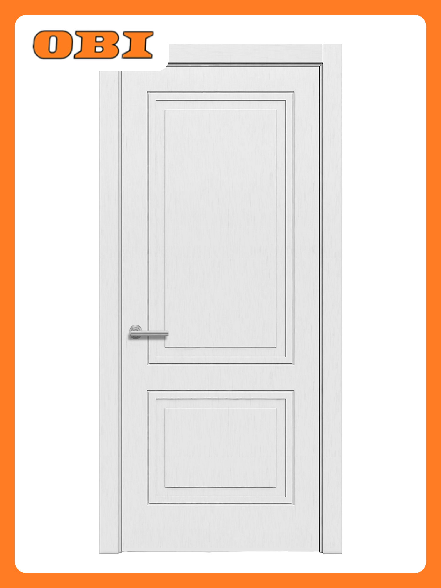 Дверное полотно Verda Париж 10 глухое ПВХ белый 200 см x 60 см