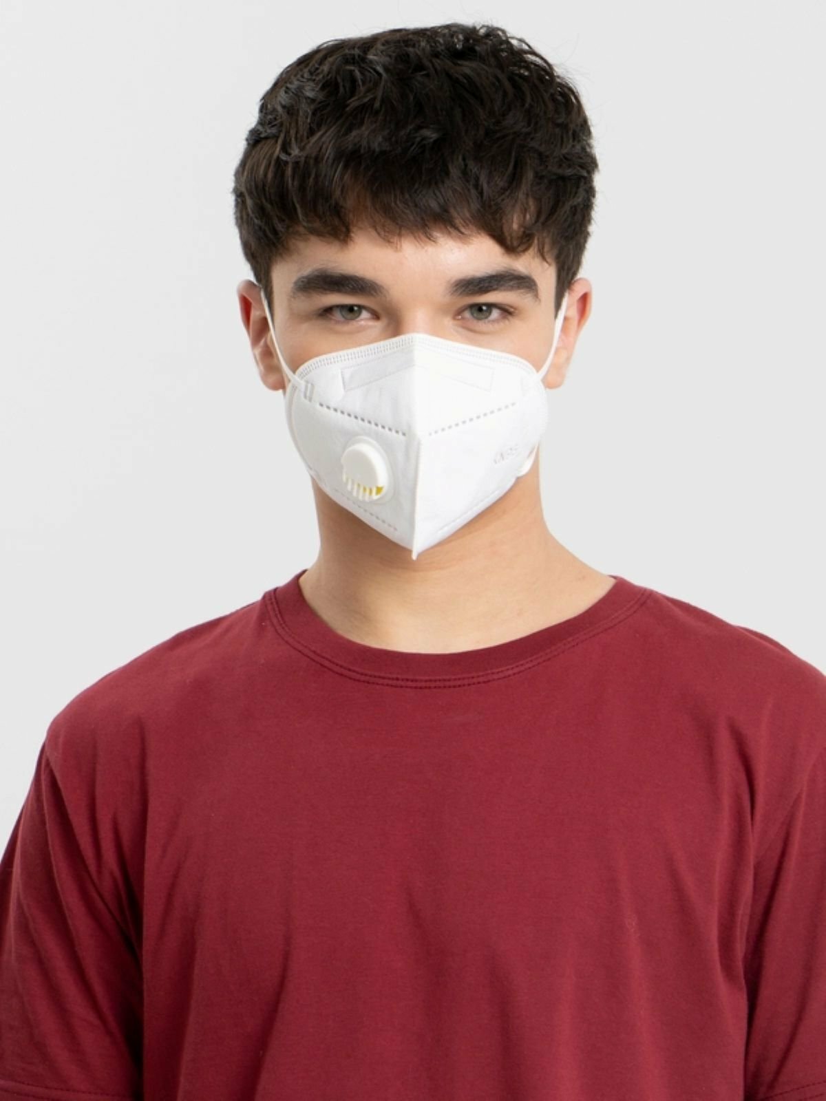 Маска-респиратор, многоразовая, с клапаном, KN95, защита от вирусов, 5 штук — фото 1