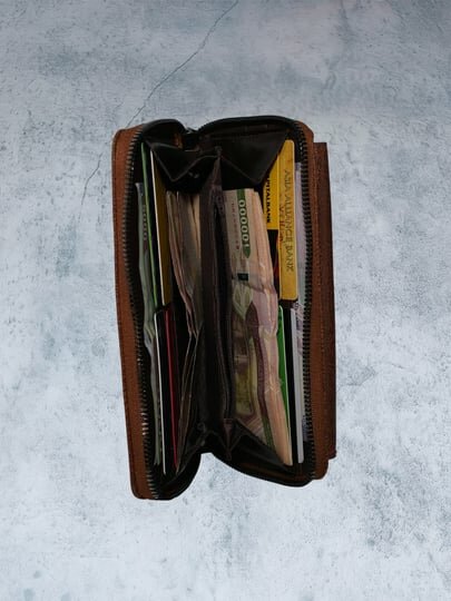 Кошелек , фактура гладкая, светло-коричневый — фото 1