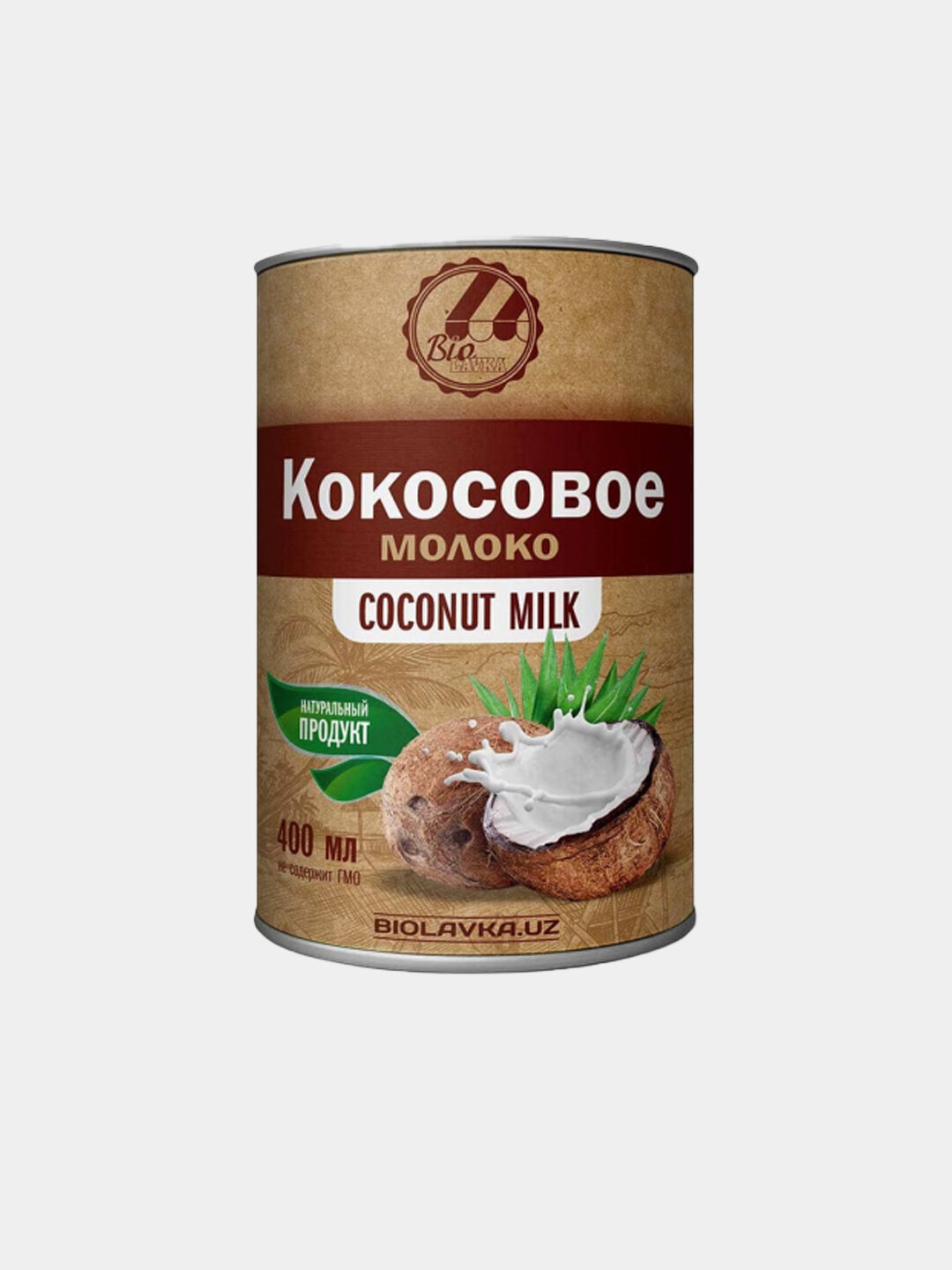 Кокосовое молоко 400 мл, BIOLAVKA — фото 1