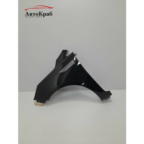 Крыло переднее левое в цвет для Киа Рио 3 2011 — 2015 г. MZH - черный