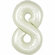 Воздушный шар цифра 6 Белый песок 102 см
