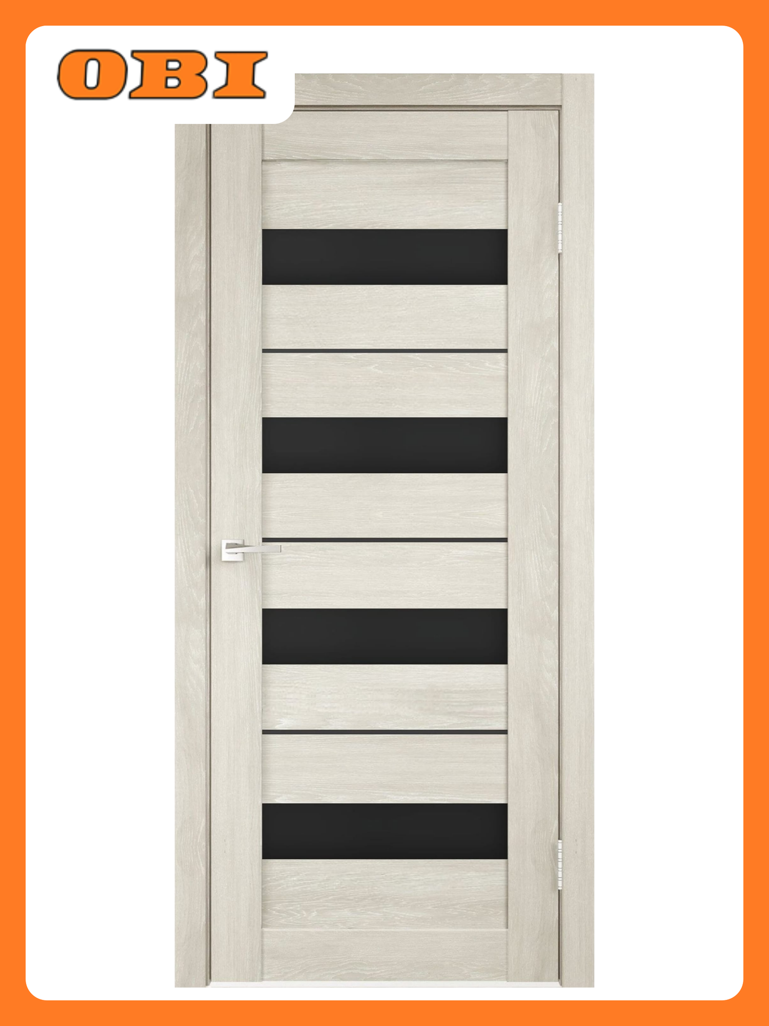 Межкомнатная дверь Бавария остекленная Дуб шале капучино 80х200 см