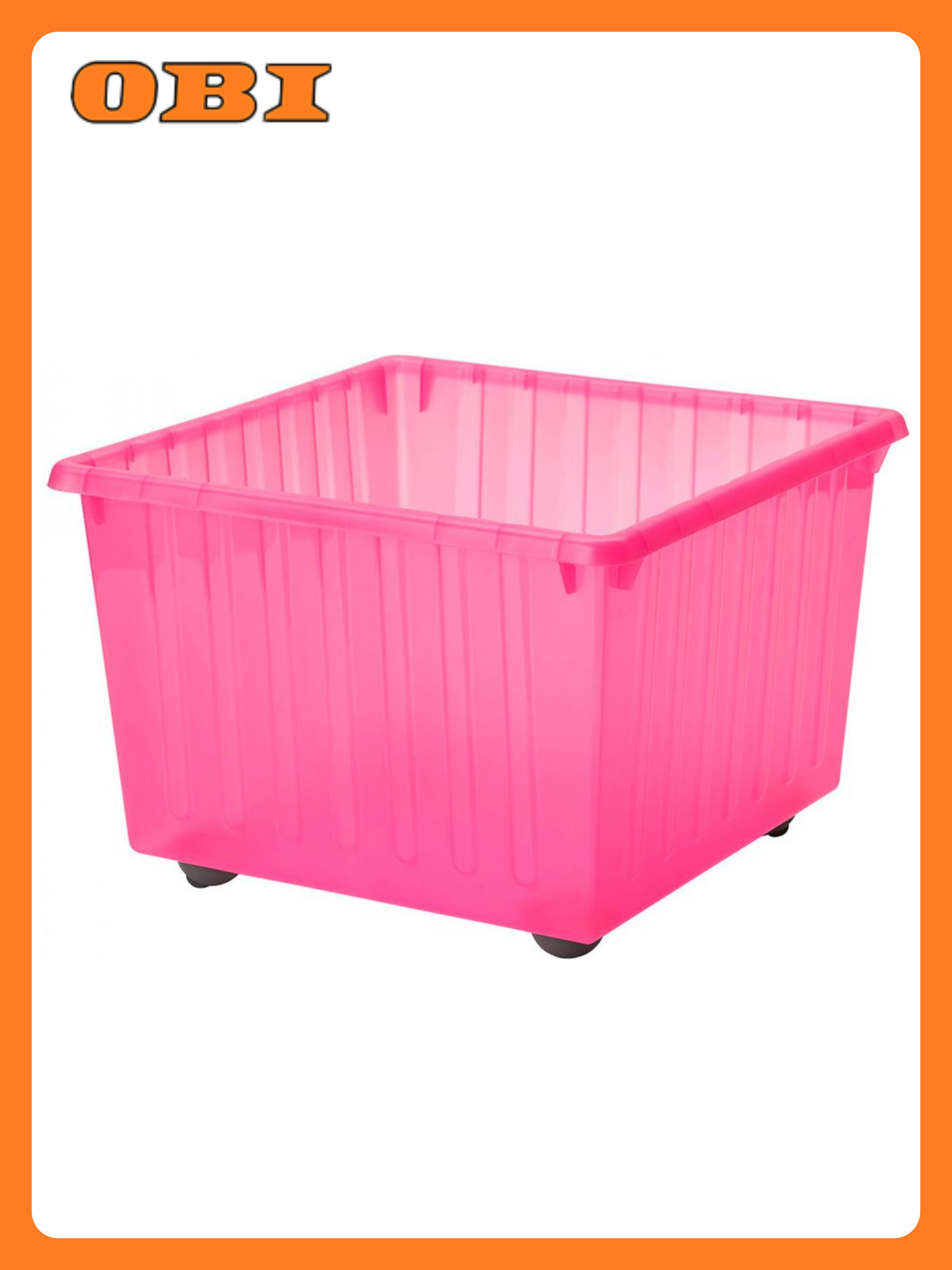 Ящик для хранения на колесах икеа Вессла Vessla 40 л розовый 39х39х28 см