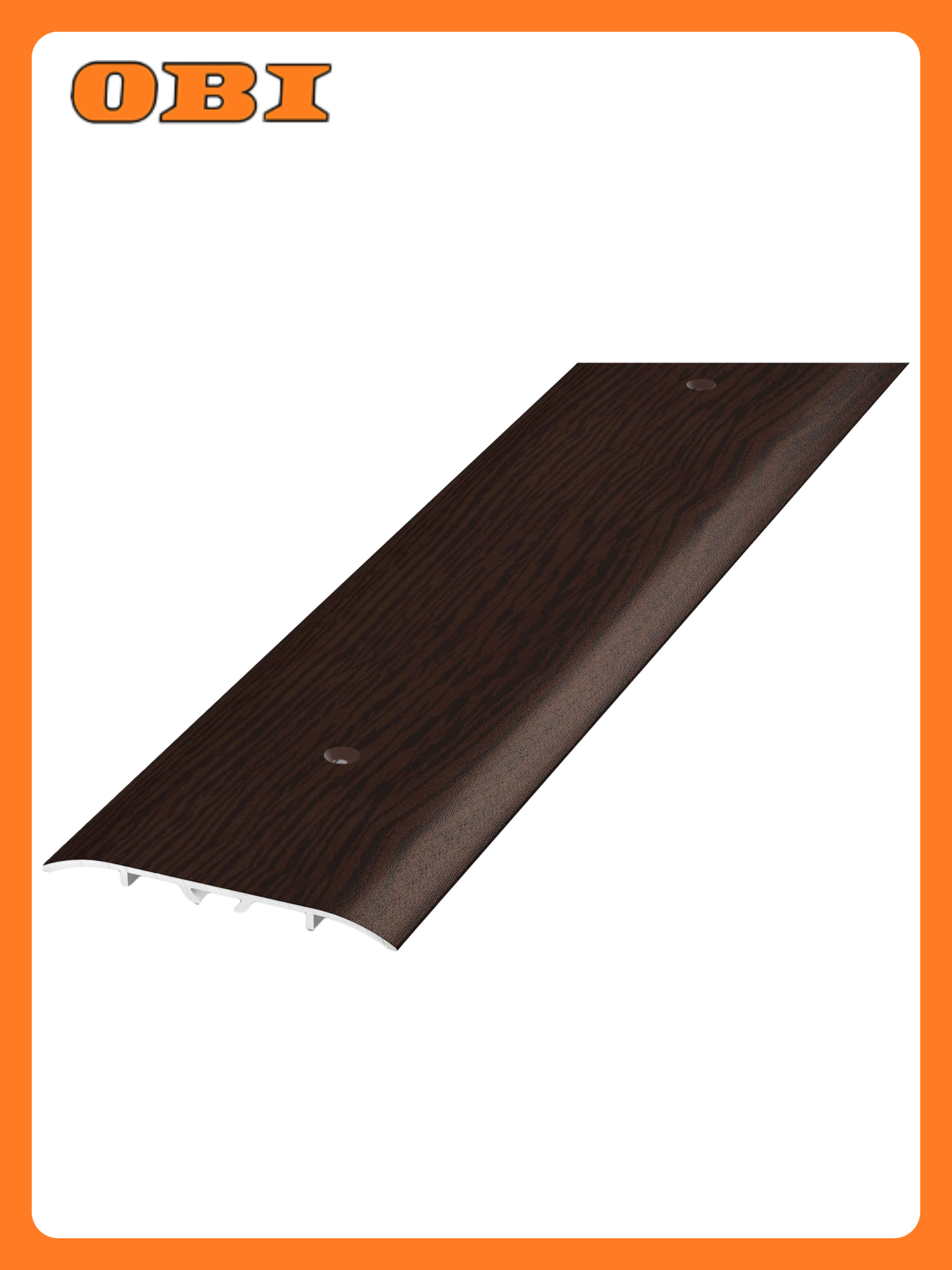 Порог одноуровневый лука ПС 07-1 900.095 дуб венге алюминий 900х60 мм