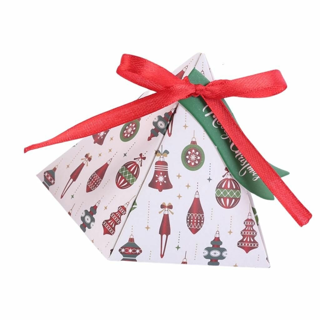 50 шт. треугольных коробок для конфет, красивые подарочные упаковки для сладостей, Белый