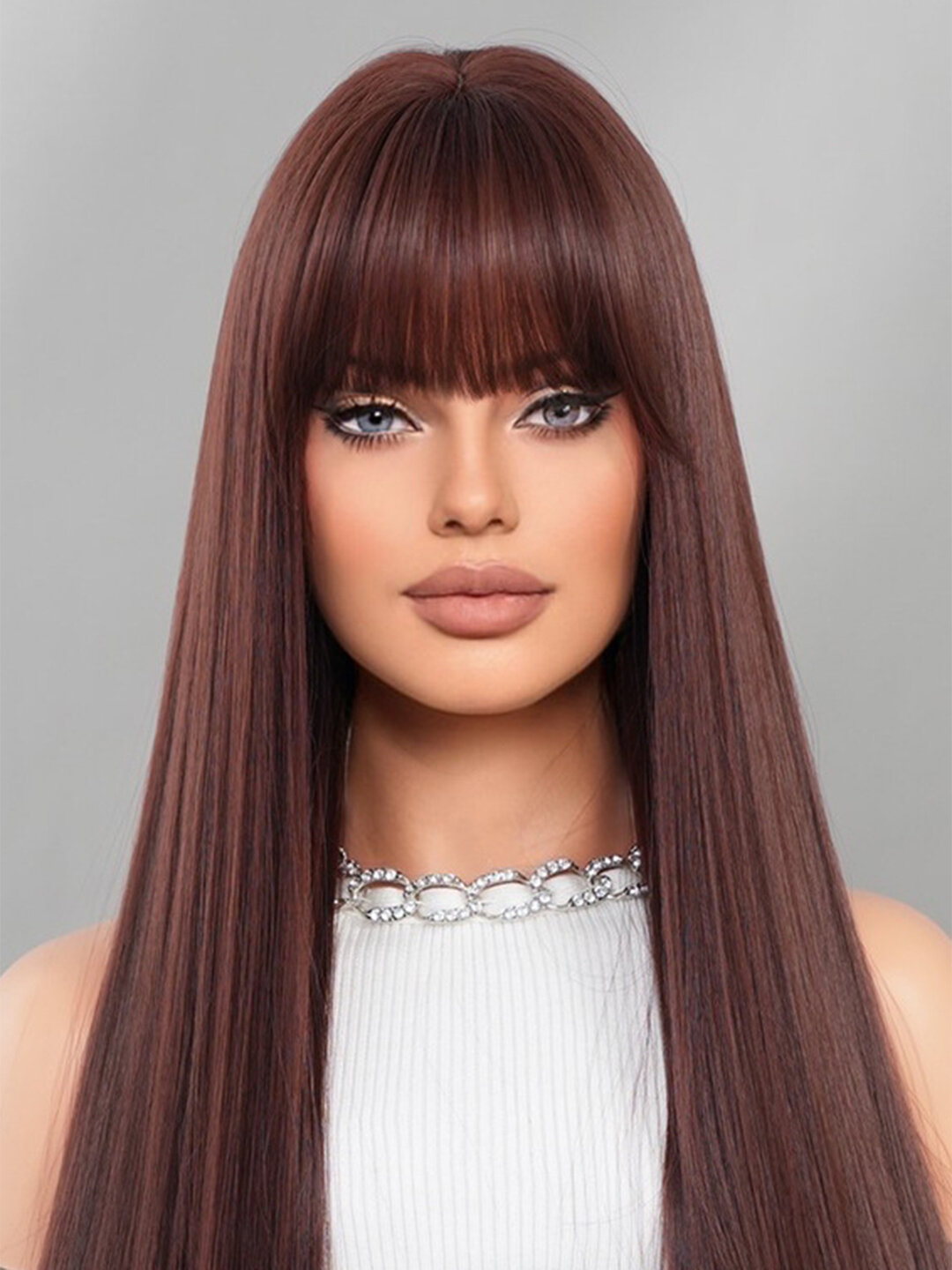 Парики, прямые длинные волосы, с чёлкой, 70 см — фото 1