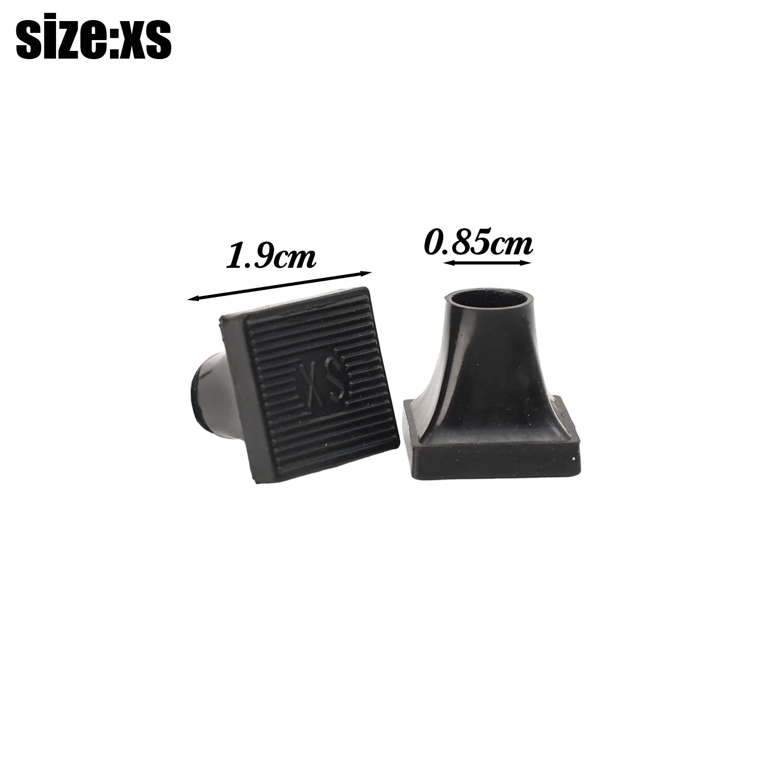 Черные пластиковые бахилы для каблуков 1/6 пары Black-XS, 3pairs