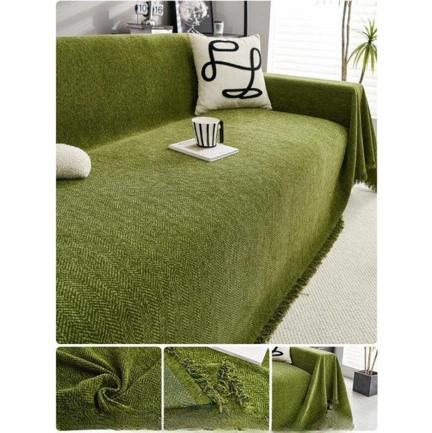 Покрывало для дивана зелёный 180x230см