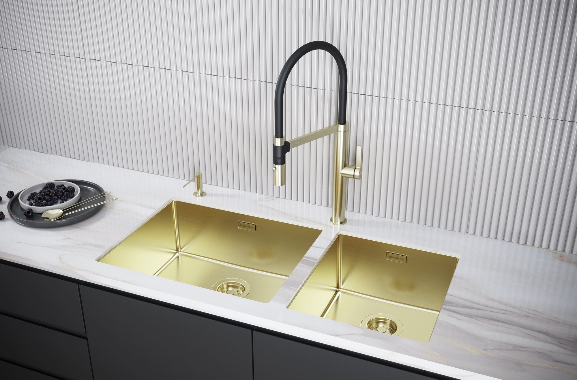 Смеситель Paulmark LEADER Le214101-G золото стандартный — фото 1